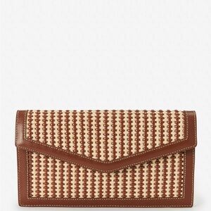 Jmaclaughing - NEW - Kipton Clutch - Brown and Cream Woven Clutch
